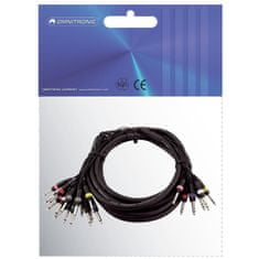 Omnitronic Snake kábel 8x Jack 6,3 stereo - 16x Jack 6,3 mono, 15 m