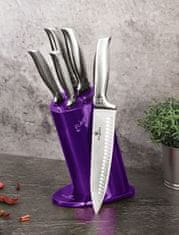 Berlingerhaus Súprava nožov v stojane 6 ks Royal Purple Metallic Line Kikoza Collection