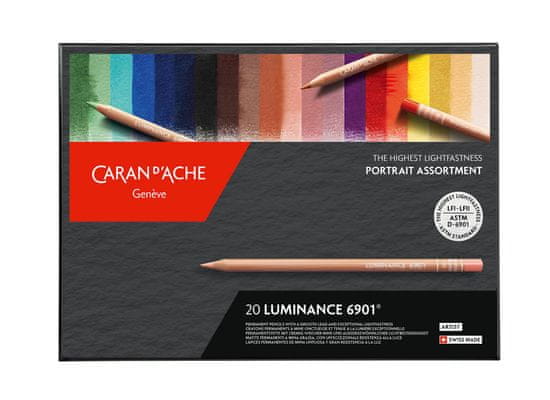 Caran´d Ache Sada farebných pasteliek "Luminance 6901", 20 rôznych farieb, Portrét, 6901.920