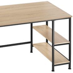 tectake Počítačový stôl Canton 120x60x75,5cm - Industrial svetlé drevo, dub Sonoma