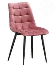 VerDesign TRISTE jedálenská stolička, antický ružový zamat