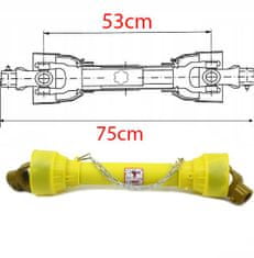 MAR-POL Kĺbový hriadeľ dĺžka 75-100 cm 1 ks M85205