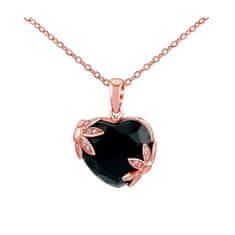 Silvego Strieborný/ pozlátený náhrdelník Trabl s Brilliance Zirconia v tvare srdca DCC1610411NRG