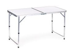 ModernHome HTA120R+4S WHITE Biely skladací stôl so 4 stoličkami