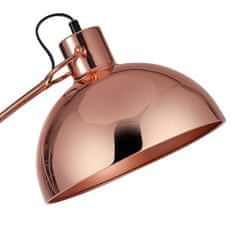 Teamson Versanora - Zástrčka EÚ - Stojacia lampa Arco s tienidlom - ružové zlato