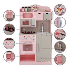 Teamson Teamson Kids - Kuchyňa na hranie Little Chef Florence Classic - ružová / sivá