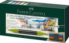 Faber-Castell Popisovače akvarelové A.Dürer set 5 farieb set Urban sketching