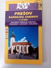 Prešov, Bardejov, Sabinov mapa