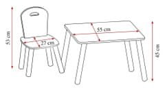 Kesper Detský stôl s stoličkami Scandi
