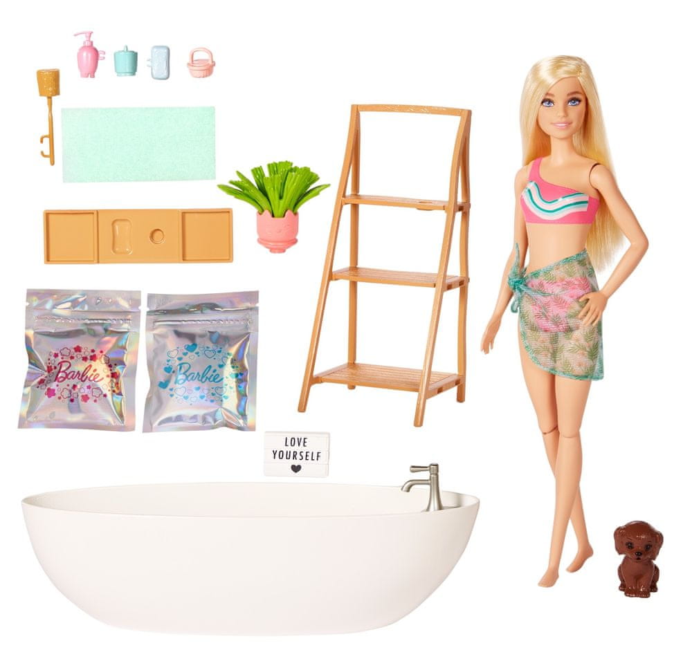 Mattel Barbie Bábika a kúpeľ s mydlovými konfetami Blondínka HKT92