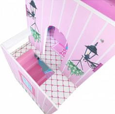 Freeon Drevený domček pre bábiky - ružový