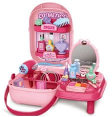 KIK Kozmetický kufrík pre dievčatká 37 dielov ružový KX6389