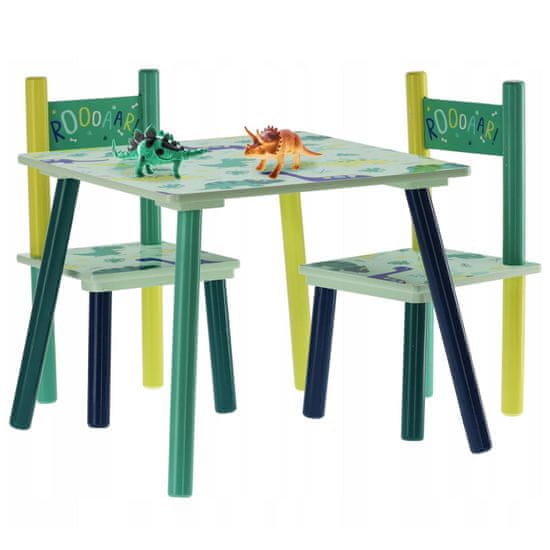 Aga Detský stôl + stolička Dinosaurus