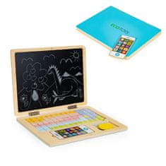 EcoToys Detský vzdelávací laptop TWIGY modrý
