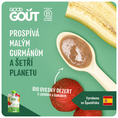 Good Gout BIO Ovsený dezert s jahodou a banánom 3x 90 g