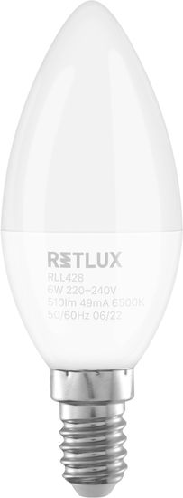 Retlux RLL 428 C37 E14 sviečka  6W DL