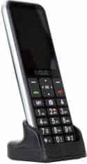 Evolveo EasyPhone LT s nabíjecím stojánkem, čierna