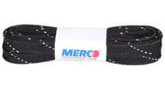 Merco Multipack 8ks PHW-12 šnúrky do korčúľ, voskované čierna, 310 cm
