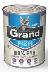GRAND konz. deluxe mačka 100% rybia 400g
