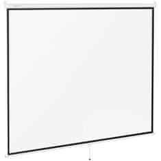 Projekčné plátno poloautomatické nástenné stropné matné biele 150'' 312,8x239 cm 4:3