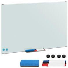 shumee Biela sklenená magnetická tabuľa stierateľná za sucha SET 60x90 cm