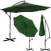Záhradný dáždnik na paži, okrúhly sklopný, pr. 300 cm zelená