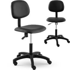 shumee Dielenská pracovná stolička s operadlom do 120 kg, 450-590 mm, čierna