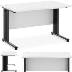shumee Počítačový stôl na kovovom ráme 120 x 73 cm bielo-šedá