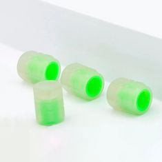 Northix 4x svietiace krytky ventilov pre automobilový ventil - zelené 