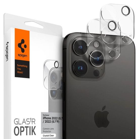 Spigen Ochranné Sklo Zadnej Kamery Optik.Tr Camera Protector 2-Pack iPhone 14 Pro / 14 Pro Max Crystal Clear