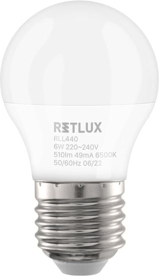 Retlux RLL 440 G45 E27 miniG 6W DL