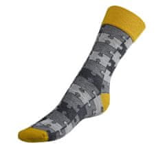 Ponožky Puzzle - 43-46 - čierna, šedá