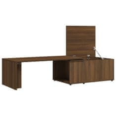 Vidaxl Konferenčný stolík hnedý dub 150x50x35 cm spracované drevo