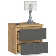 Akord Nočný stolík CL2 40 cm dub artisan/grafitový sivý