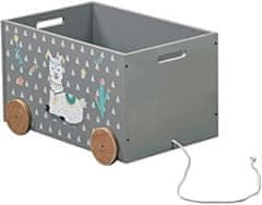 Kesper Box na hračky s kolieskami, alpaka 50 x 35 x 30 cm