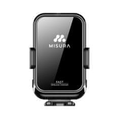 MISURA MA04 - Držiak telefónu do auta s bezdrôtovým nabíjaním QC3.0 BLACK