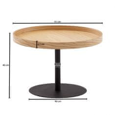 Bruxxi Konferenčný stolík Leila, 61 cm, dub
