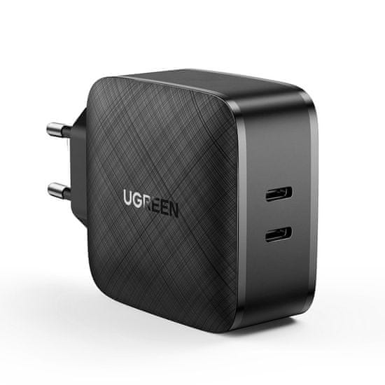 shumee 2x USB-C 66W Power Delivery 3.0 Quick Charge 4.0 nástenná nabíjačka – čierna