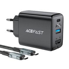 AceFast Sieťová nabíjačka Acefast A17, 65W GaN + kábel USB-C (čierna)