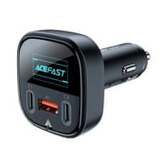 AceFast Nabíjačka do auta Acefast B5, 101 W, 2x USB-C + USB, OLED (čierna)