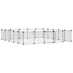 Petromila vidaXL 20-panelová klietka pre domáce zvieratá čierna 35x35 cm oceľ