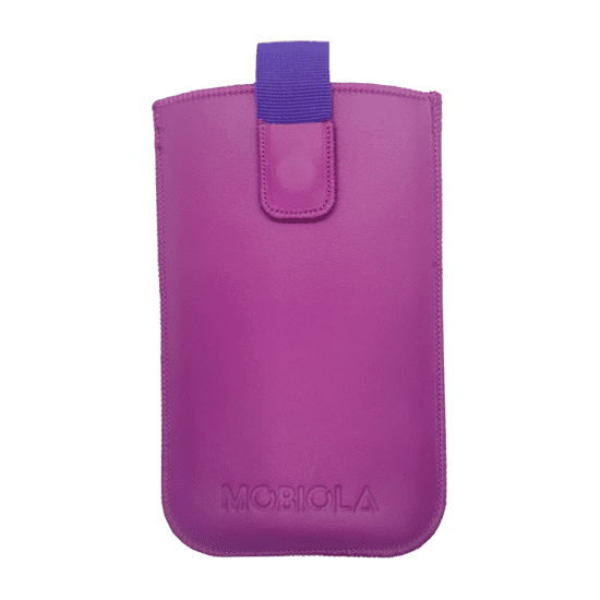 Mobiola Vysúvacie púzdro pre tlačidlový telefón Mobiola MB800, vyrobené na Slovensku, kožené, fialové