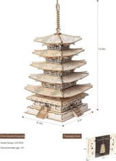 Robotime Rolife 3D drevené puzzle Päťposchodová pagoda 275 dielikov