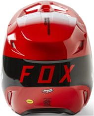 FOX prilba V1 Toxsyk fluo černo-bielo-červená 2XL