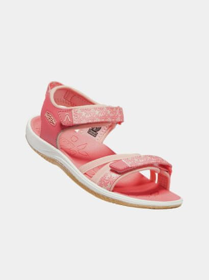 KEEN Ružové dievčenské kvetované sandále Keen