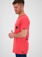 Červené pánske tričko s potlačou na chrbte Alife and Kickin M