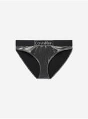 Calvin Klein Čierny dámsky metalický spodný diel plaviek Calvin Klein Underwear XS
