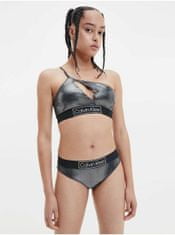 Calvin Klein Čierny dámsky metalický vrchný diel plaviek Calvin Klein Underwear XS