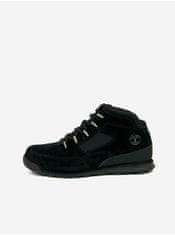 Čierne pánske kožené členkové topánky Timberland Euro Rock Heritage L/F Basic 46