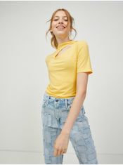 Vero Moda Žlté tričko s priestrihom VERO MODA Glow XS